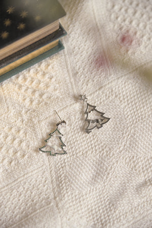 925 Sterling Silver - Merry Tree Earrings
