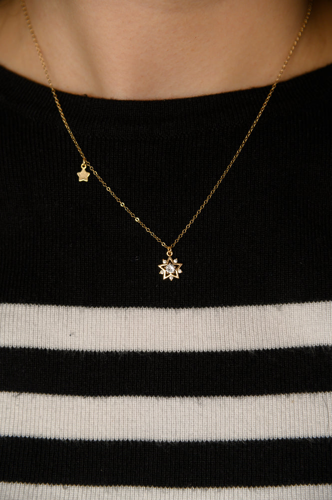 14k Gold Plated - Bora Starry Necklace in Gold