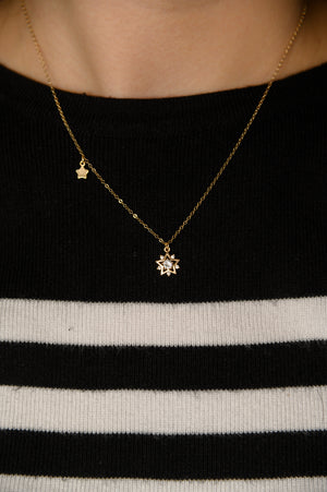 14k Gold Plated - Bora Starry Necklace in Gold