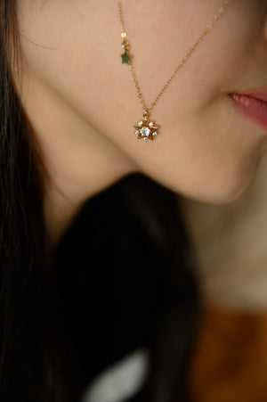 14k Gold Plated - Bora Starry Necklace in Gold