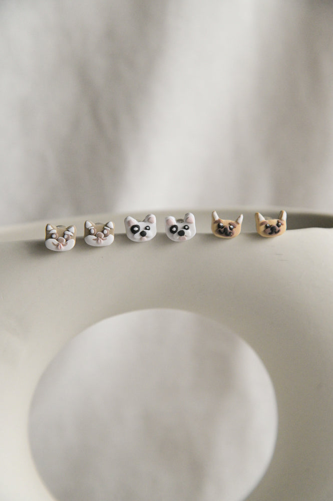 Mini Furball Earstuds (pack of 3)