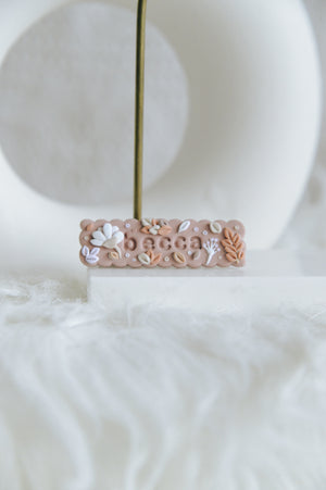 (PRE-ORDER)Amber Bloom Hair Barrette - Personalised Name