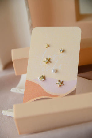 Coral Seashell Studs (6 earrings packs)