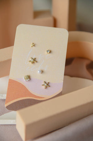Coral Seashell Studs (6 earrings packs)