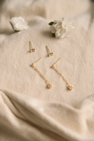 (BACK IN STOCK) Moonshine Earrings Set in white