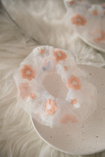 Wisteria Scrunchie in peach