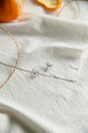 Posy Studs in silver