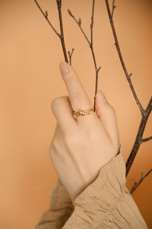 18k Gold Plated - Elon Knot Ring