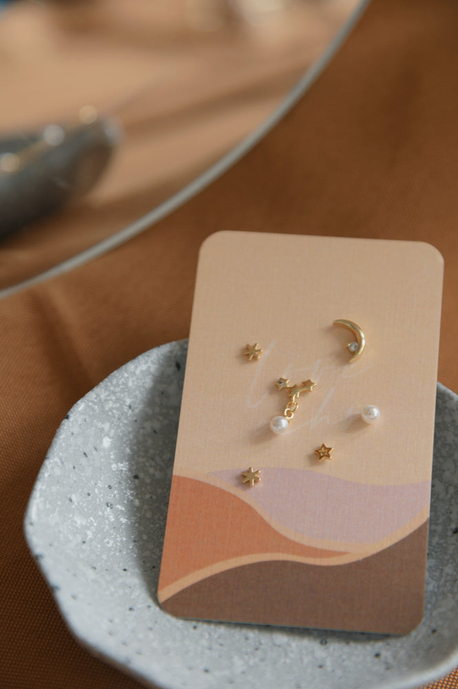 La Luna Studs (6 earrings pack)