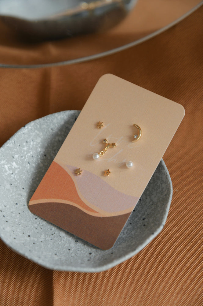 La Luna Studs (6 earrings pack)