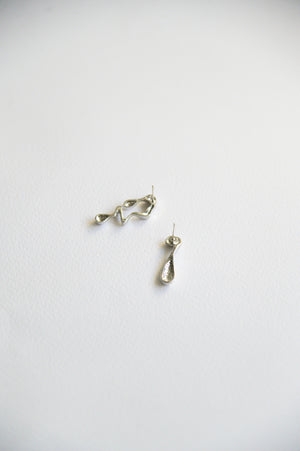 Havana Mismatched Earrings in silver