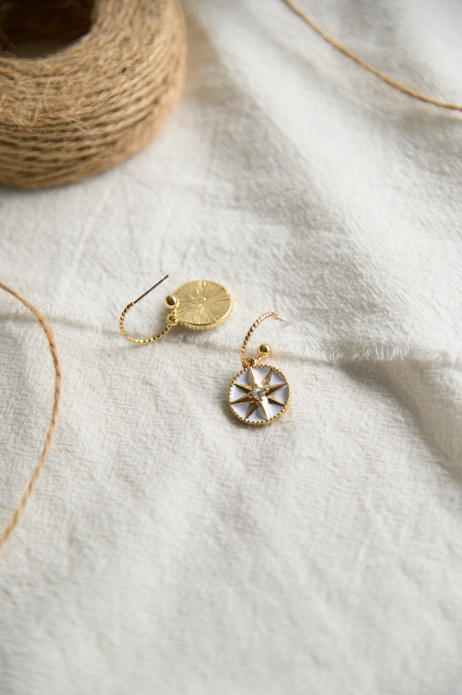 (BACK IN STOCK) Marvella Hoops in white