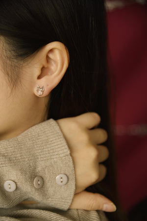 Prancer Clear Studs
