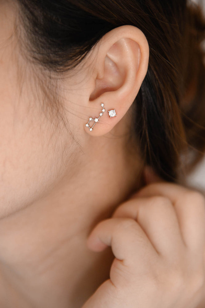 Constellar Mismatched Studs in silver