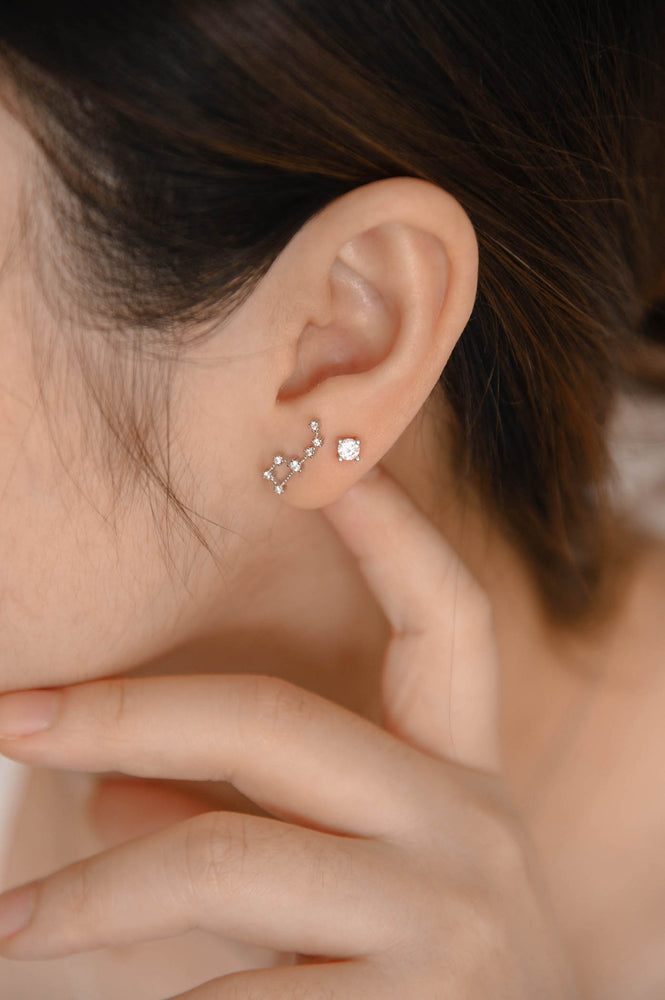 Constellar Mismatched Studs in silver